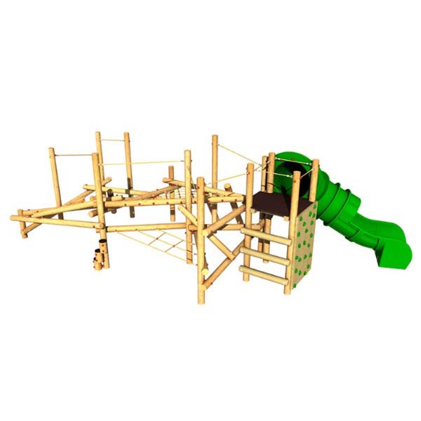 Jungle Climber with Curved Slide