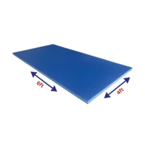 Lightweight Gymnastics Mats - 1.83m x 1.22m x 22mm (6'x4'x1"), Blue