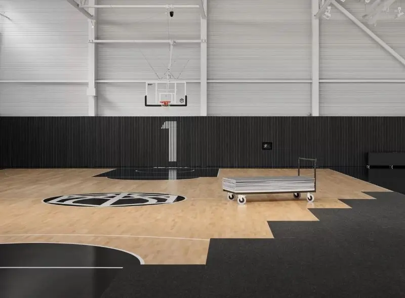 Sports Hall Protective Floor Tiles - 30 Tiles - Red - Image 2