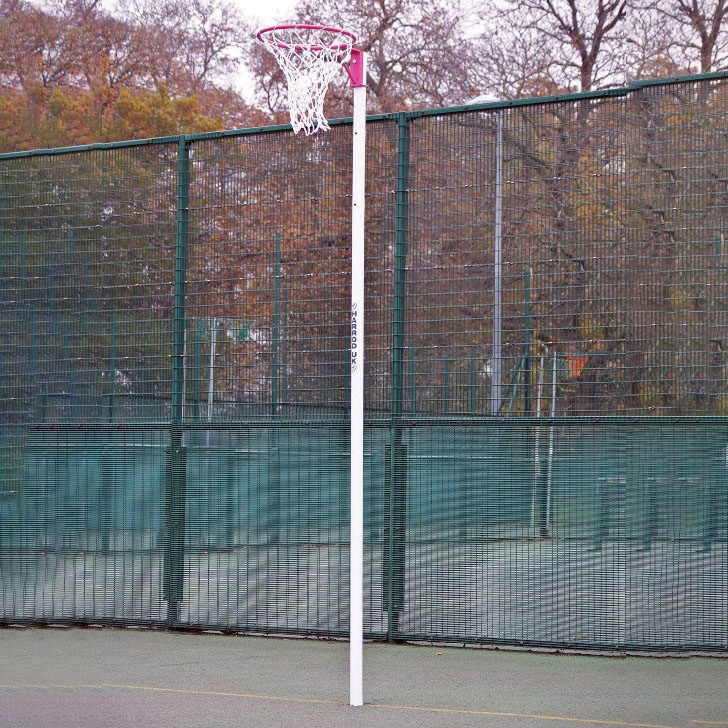 Pink Socketed Netball Posts