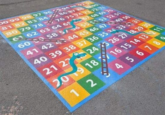 Snakes and ladders line markings
