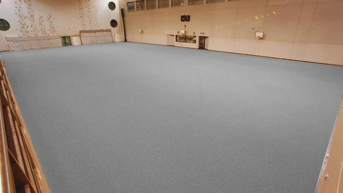 Protective Sports Hall Flooring Carpet Tiles Layed Out