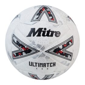 Mitre Ultimatch Evo - Size 5 - White/Black/Teal