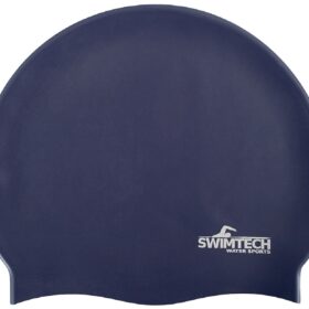 Swimtech Silicone Swim Cap - Navy Blue