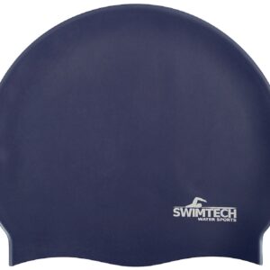 Swimtech Silicone Swim Cap - Navy Blue