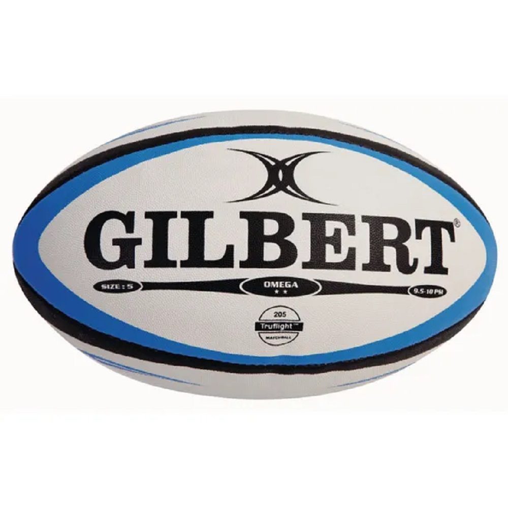 Gilbert Omega Rugby Ball - Blue/Black - Size 3