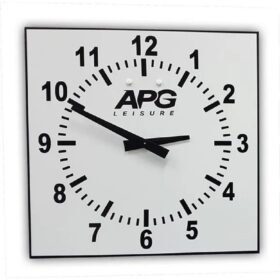 APG Time of Day Clock - White/Black - 100cm