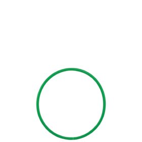 Hula Hoop - 460mm - Green