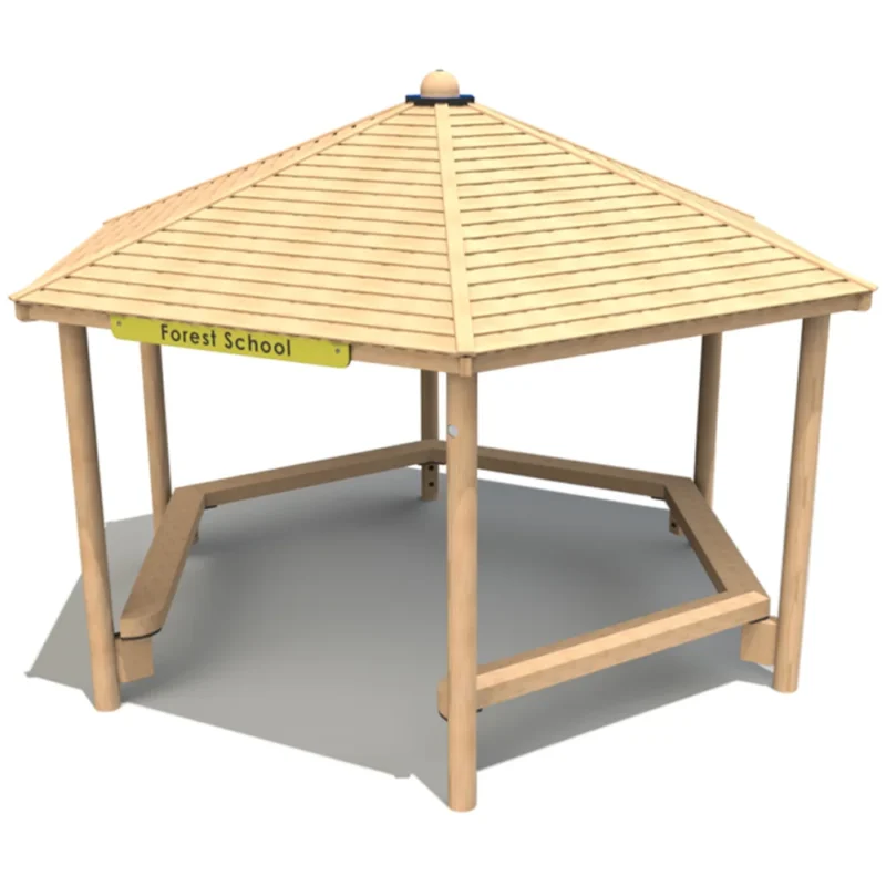 Hexagonal Shelter with Seats
