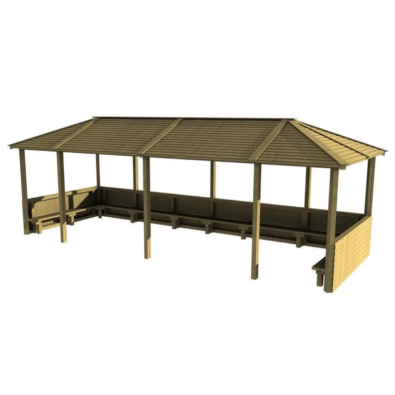 Hipped Roof Shelter 8m x 3m - Without Floor