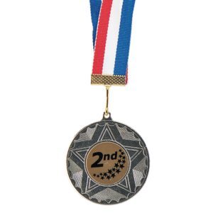 Silver Medal on Ribbon - 2nd