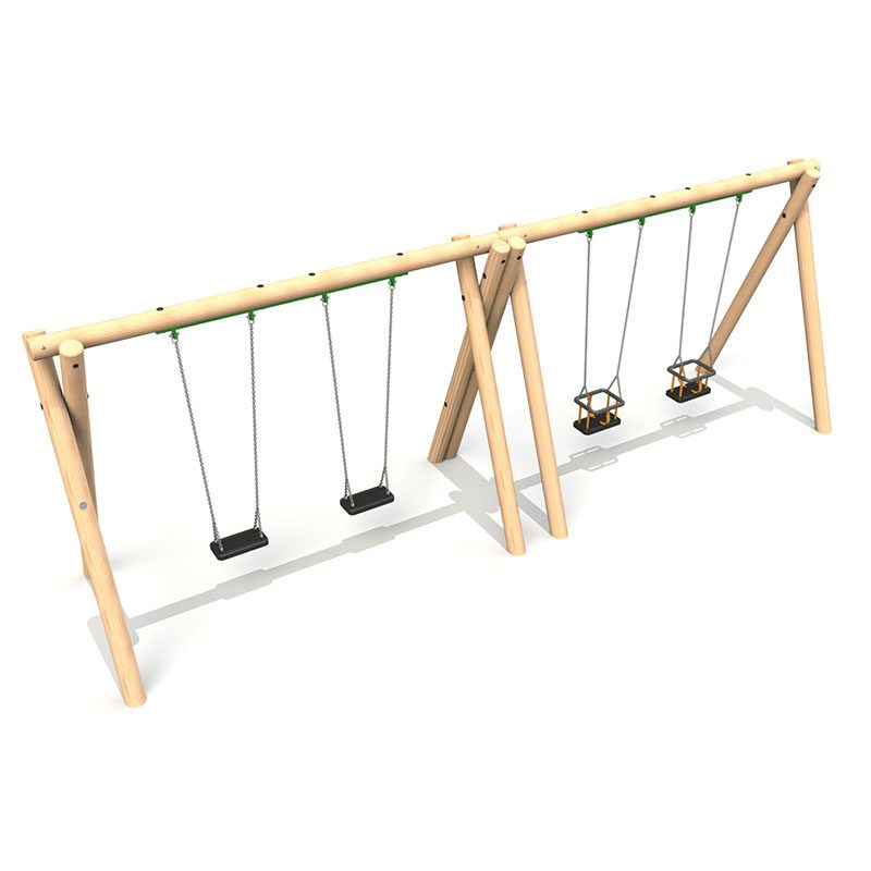 Timber Flat & Cradle Dual Swing