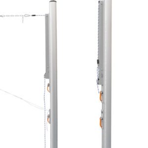 Volleyball Post With Built-in Pulley