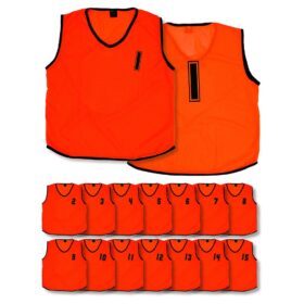 Numbered Training Bibs - Orange - Youth - Pack of 15