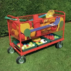 Go Anywhere Trolley - red with PE equipment