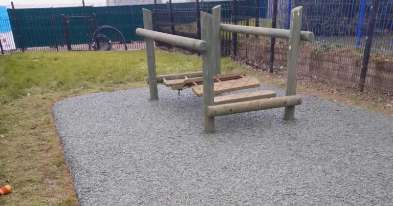 St Marys School Rubber Mulch around Trim Trail