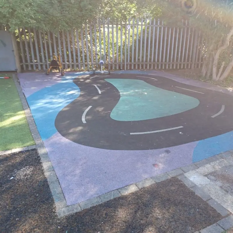 Before image of wetpour area