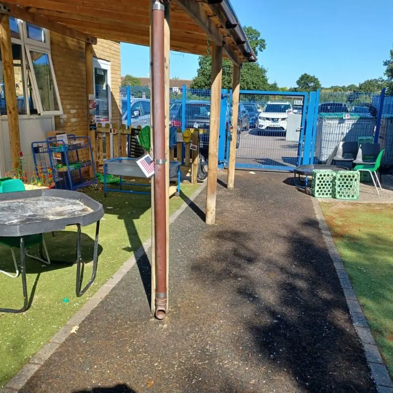 Before area of path in school