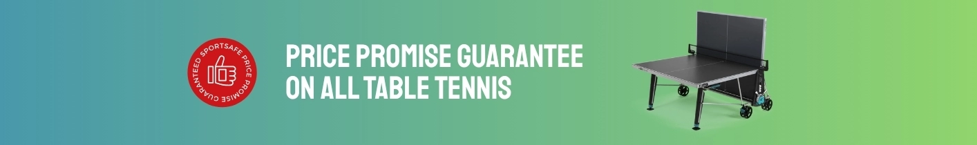 Price promise guarantee on all Table Tennis