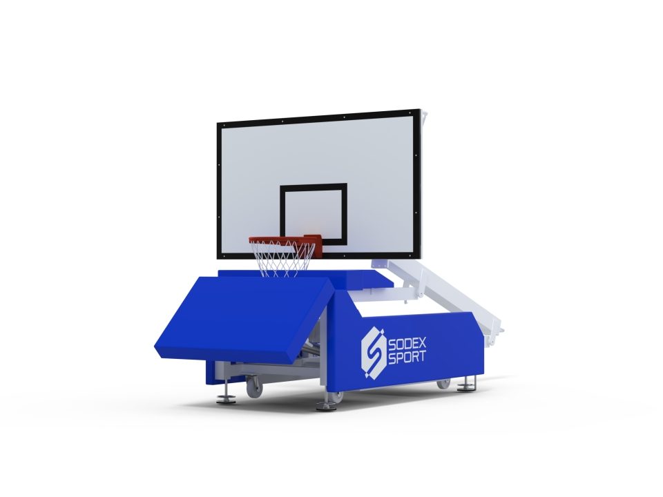 Mobile foldable competition basketball backstop, projection 1.2m - Image 6