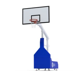 Mobile foldable competition basketball backstop, projection 1.2m