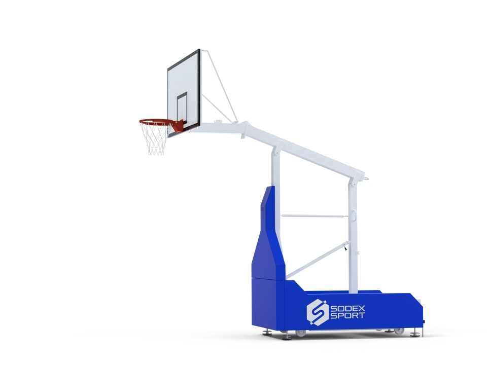 Mobile foldable competition basketball backstop, projection 1.2m - Image 4