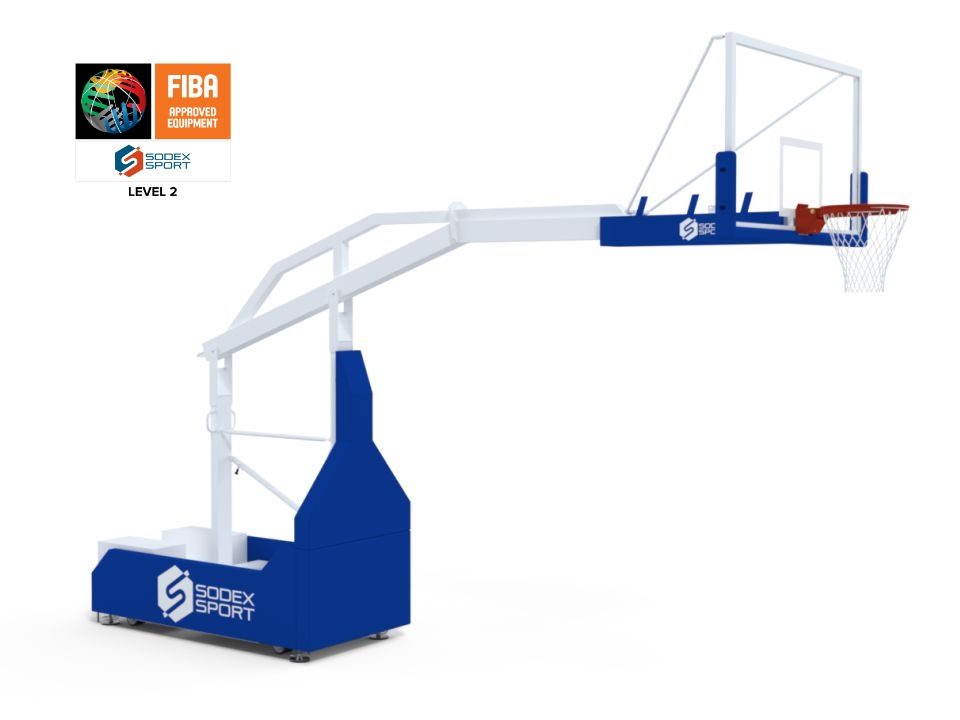 FIBA 5x5 basketball backstop Level 2 | Adjustable height | Projection 3.25m