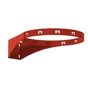 Anti vandalism basketball hoop. With cut-out hooks