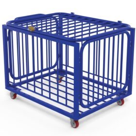 Ball Cart in Blue Powder Coated Steel