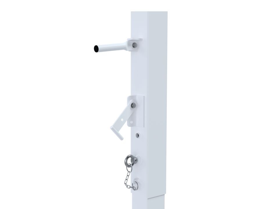 School socketed netball post, adjustable ring heights - Image 3