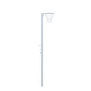 School socketed netball post, adjustable ring heights