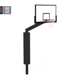 Socketed FIBA-certified 3x3 basketball hoop, projection 1.65m