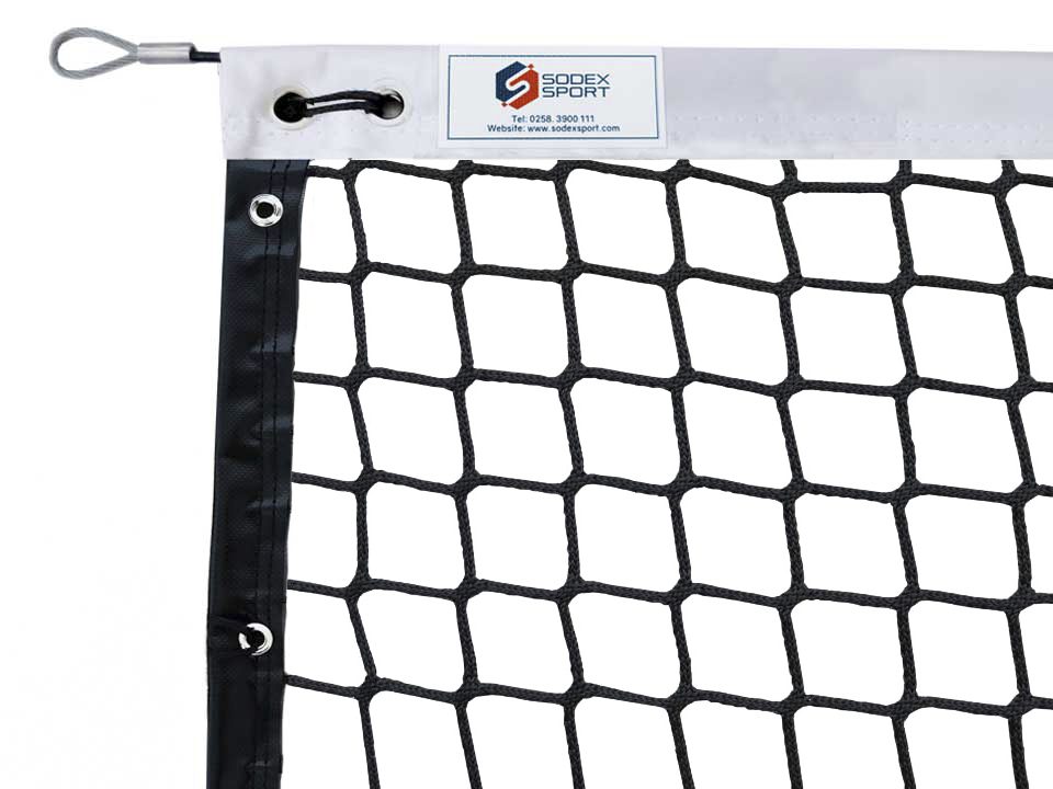 Braided Tennis Net - 45mm Single Mesh - Reinforced Outline