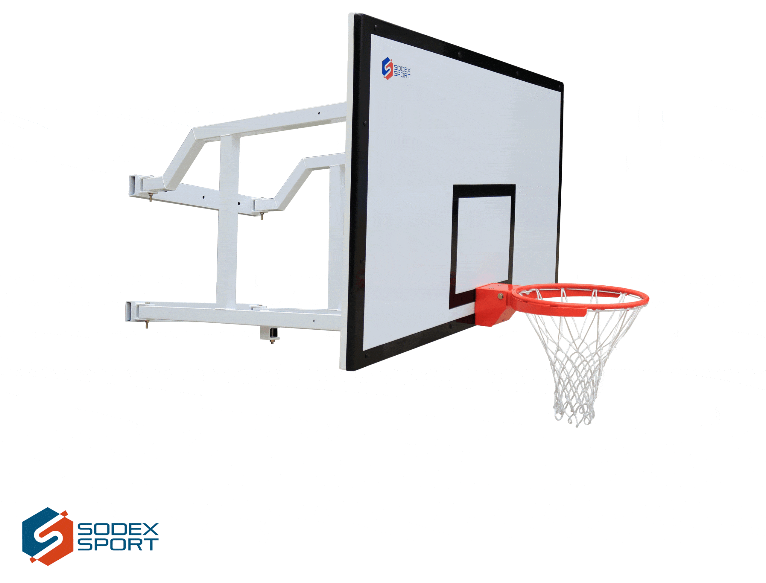 Wall folding basketball backstop 5x5 | Certified Lvl 2 by FIBA - Image 3