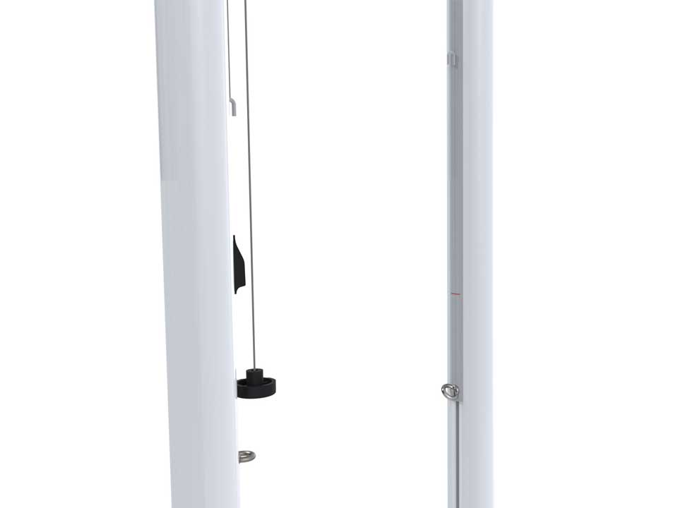 Aluminium volleyball post, manual tension system - Image 4