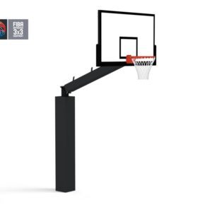 In-ground FIBA-certified 3x3 basketball hoop, projection 1.65m