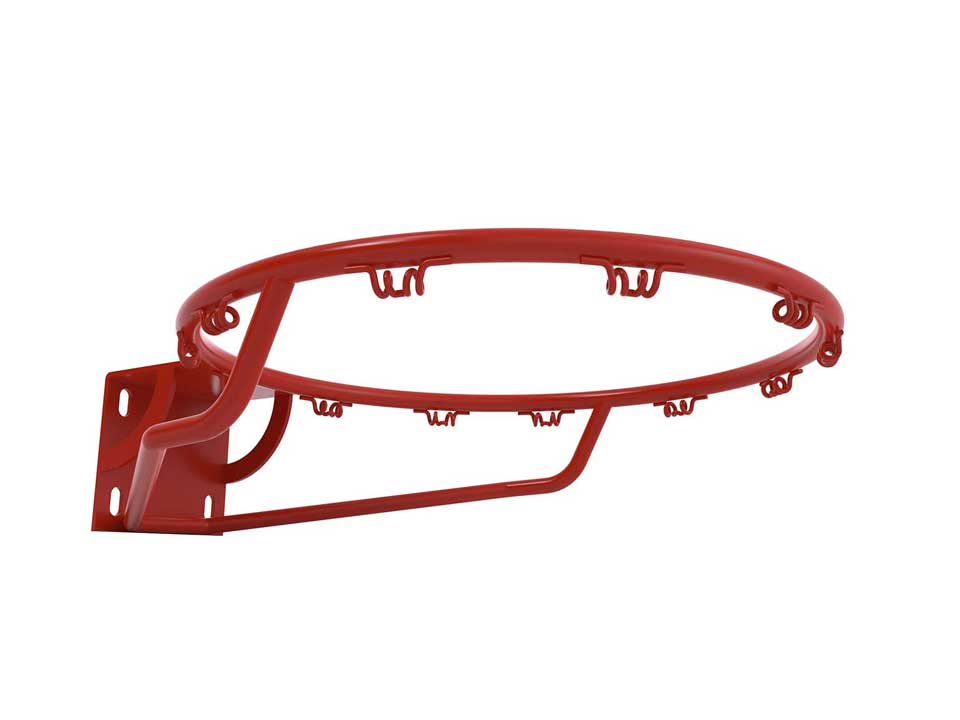 Standard basketball hoop | Solid steel | 4 Support arms
