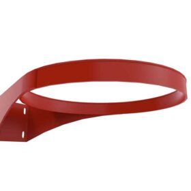 Anti-vandalism basketball hoop, flat steel, hookless