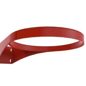 Anti-vandalism basketball hoop, flat steel, hookless