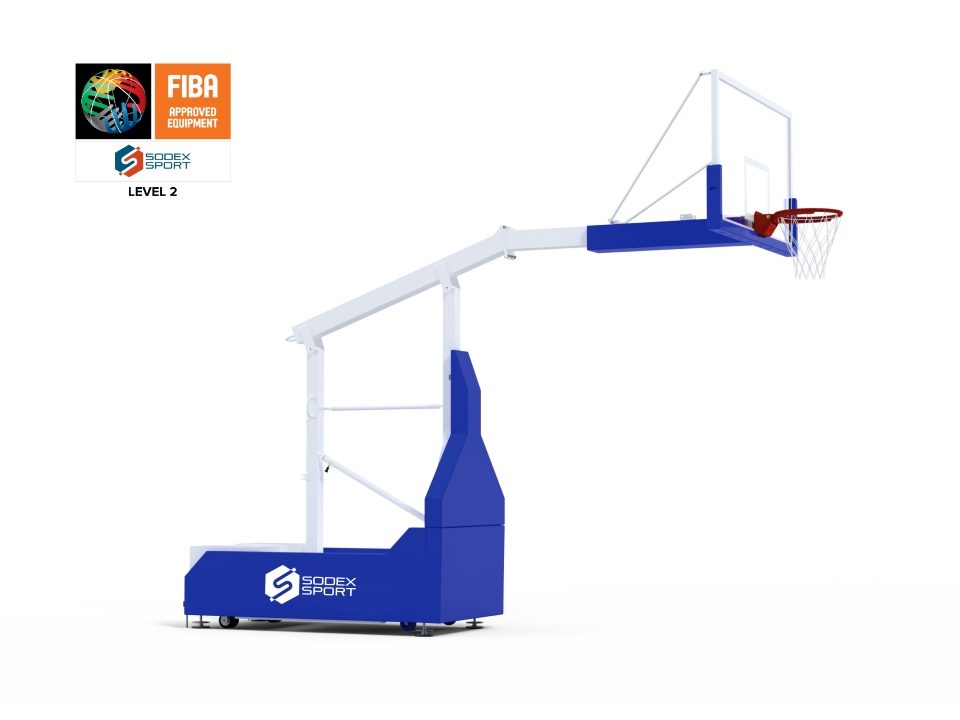 FIBA 5x5 basketball backstop Lvl 2 | Adjustable height | Projection 2.25m