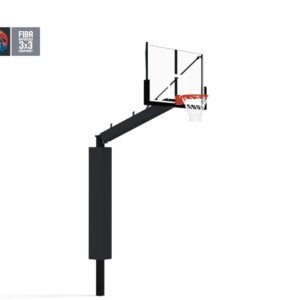 Socketed FIBA-certified 3x3 basketball hoop, projection of 2.25m