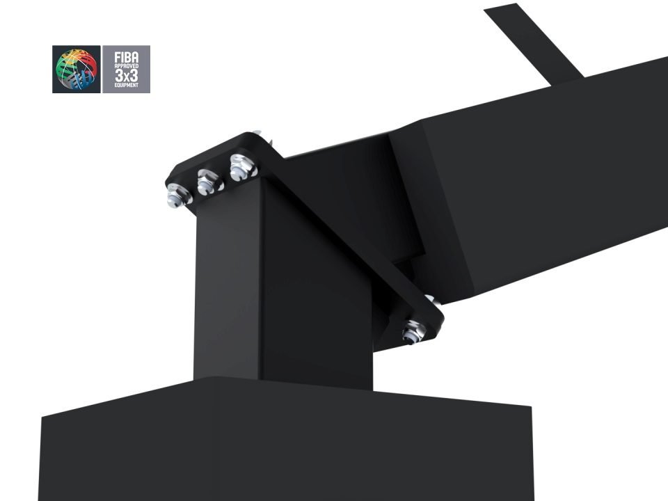 Socketed FIBA-certified 3x3 basketball hoop, projection of 2.25m - Image 5