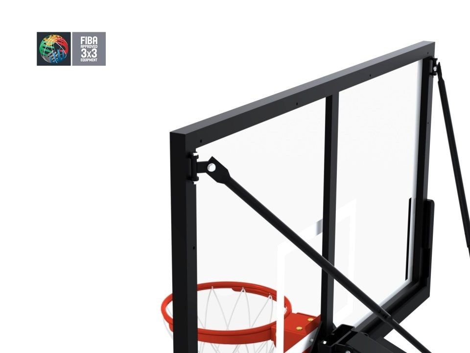 Socketed FIBA-certified 3x3 basketball hoop, projection of 2.25m - Image 3