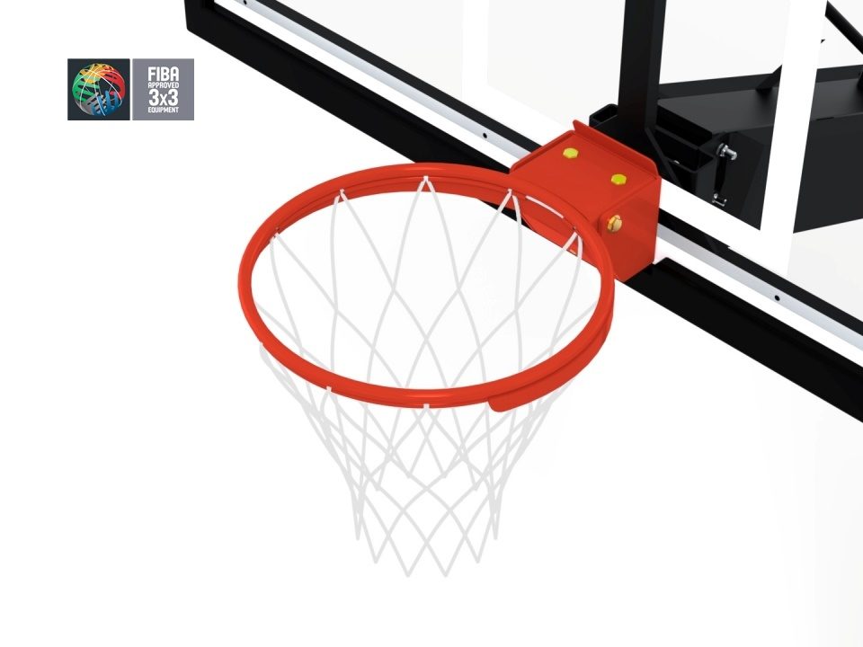 Socketed FIBA-certified 3x3 basketball hoop, projection of 2.25m - Image 2