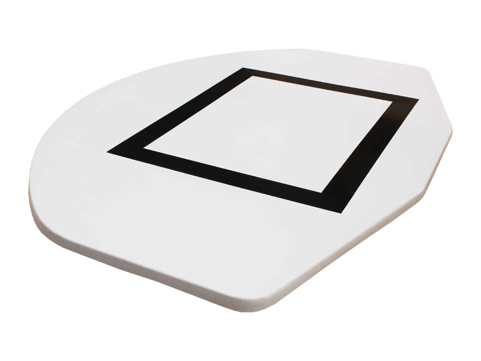 Fiberglass Fan Shaped Basketball Backboard - 1.12 x 0.78m - Image 4