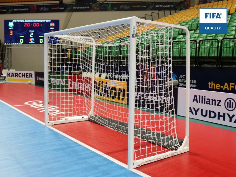 FIFA-Certified competition futsal goal | Aluminium with counterweights | Mobile & foldable