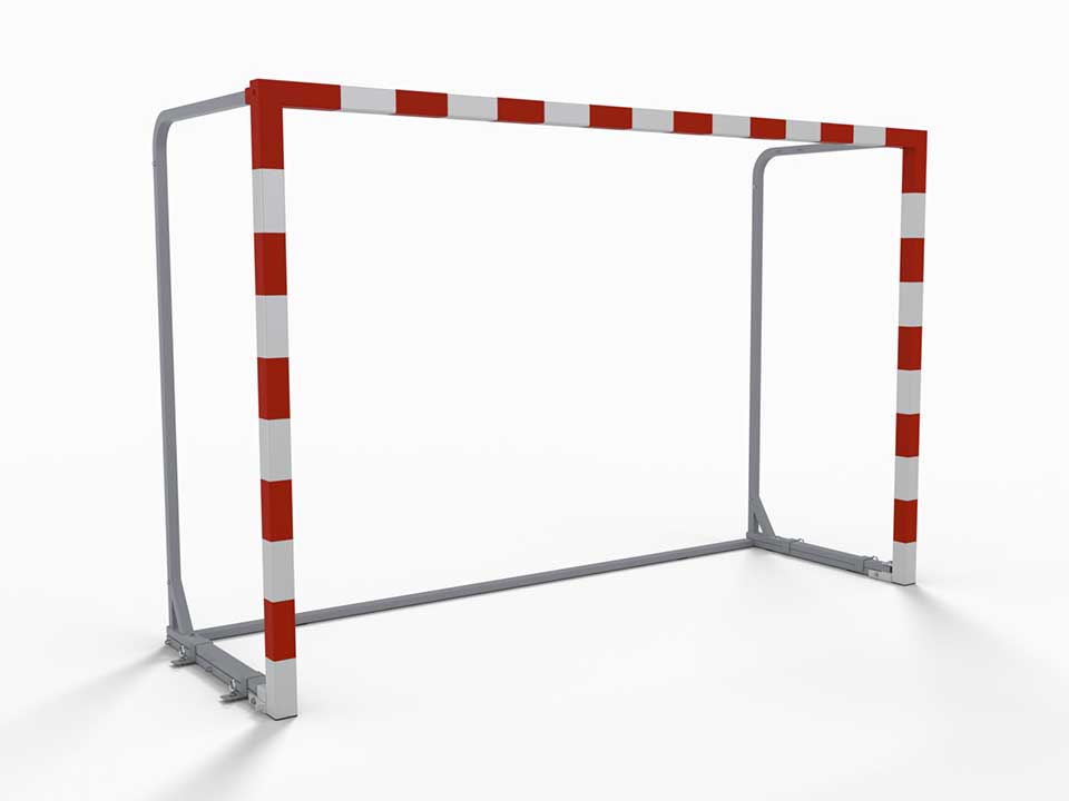 Handball foldable goal | Socketed | Aluminium front frame
