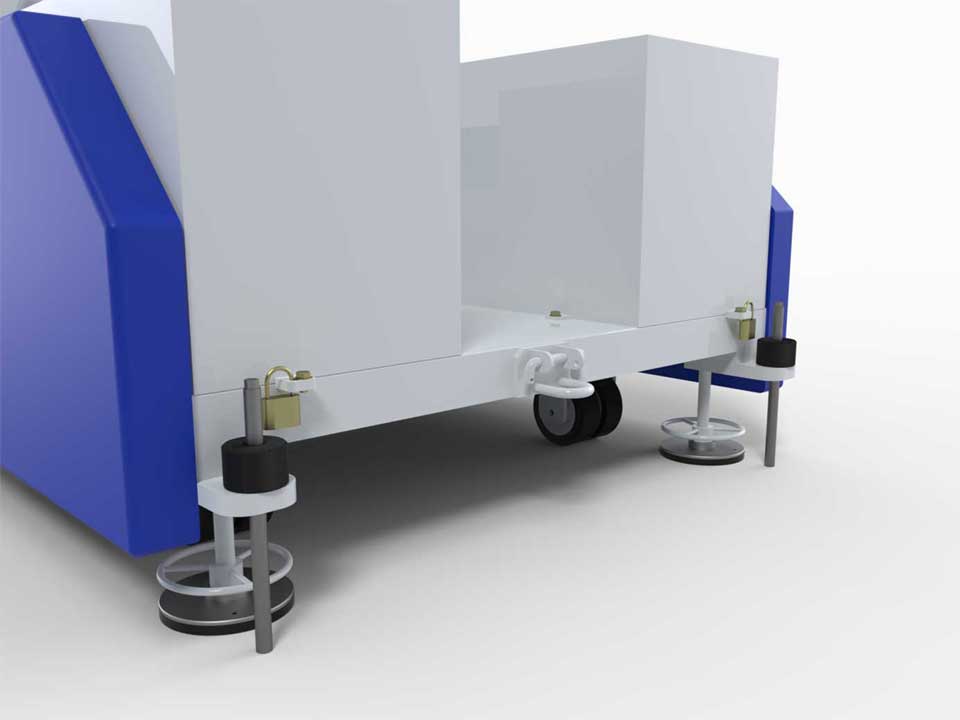 Mobile foldable competition basketball backstop, projection 1.2m - Image 2