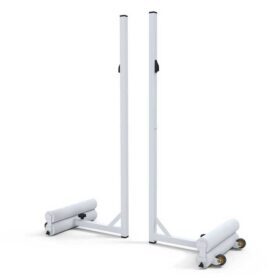 Mobile badminton posts. 40kg counterweight per post