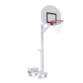 Mobile school basketball goal, adjustable positions